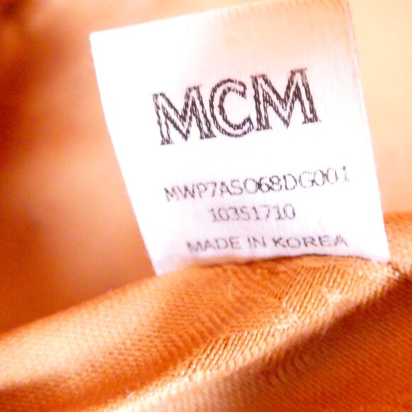 AUTHENTIC MCM Bronze and black Leather Tote  Handbag - Picture 7 of 7